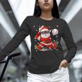 Santa Baseball Christmas Pajamas Xmas Men Boy Toddlers Unisex Long Sleeve T-Shirt