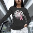 Save 2nd Base Breast Cancer Awareness Pink Ribbon Baseball Unisex Long Sleeve T-Shirt Save 2nd Base Breast Cancer Awareness Pink Ribbon Baseball Unisex Long Sleeve T-Shirt