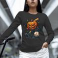 Spooky Halloween Scary Pumpkin Baseball Player Witchy Vibes Unisex Long Sleeve T-Shirt Spooky Halloween Scary Pumpkin Baseball Player Witchy Vibes Unisex Long Sleeve T-Shirt