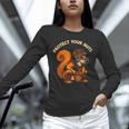 Squirell Baseball Catcher Player Joke Tee Protect Your Nuts Unisex Long Sleeve T-Shirt