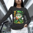 St Patricks Day Baseball Ice Cream Baseball Player Cartoon Unisex Long Sleeve T-Shirt St Patricks Day Baseball Ice Cream Baseball Player Cartoon Unisex Long Sleeve T-Shirt