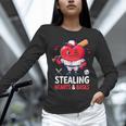 Stealing Hearts And Bases Baseball Player Valentine's Day Unisex Long Sleeve T-Shirt