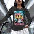 I Survived 100 Days Of School Baseball Drip Students Teacher Unisex Long Sleeve T-Shirt