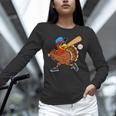 Turkey Baseball Thanksgiving Sports Humor Men Boy Kids Unisex Long Sleeve T-Shirt