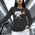 Valentines Day Baseball Ball Heart Dab Boys Kids Men Unisex Long Sleeve T-Shirt