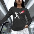 Valentines Day Baseball Batter Silhouette Heart Unisex Long Sleeve T-Shirt Valentines Day Baseball Batter Silhouette Heart Unisex Long Sleeve T-Shirt