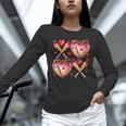 Valentines Day Drip Heart Baseball XOXO Boys Kids Men Sport Unisex Long Sleeve T-Shirt