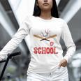 100 Days Of School Baseball 100 Days Smarter Boys Student Unisex Long Sleeve T-Shirt