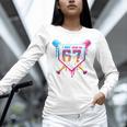 Baseball Drip I Was 6 Now I'm 7 67 Meme 7th Birthday Unisex Long Sleeve T-Shirt