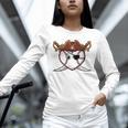 Baseball Heart Pirate Hat Crossed Swords Men Boys Kids Youth Premium Tri-Blend Unisex Long Sleeve T-Shirt