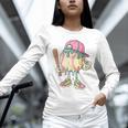 Cute Baseball Ice Cream Drip For Girls & Boys 2 Sides Unisex Long Sleeve T-Shirt Cute Baseball Ice Cream Drip For Girls & Boys 2 Sides Unisex Long Sleeve T-Shirt