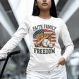 Faith Family Freedom Patriotic Christian Baseball Game Day Unisex Long Sleeve T-Shirt Faith Family Freedom Patriotic Christian Baseball Game Day Unisex Long Sleeve T-Shirt