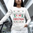 I’Ll Be Home For Christmas Baseball Ugly Sweater Art Unisex Long Sleeve T-Shirt I’Ll Be Home For Christmas Baseball Ugly Sweater Art Unisex Long Sleeve T-Shirt
