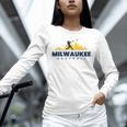 Milwaukee Baseball Minimalist City Skyline Baseball Lover Unisex Long Sleeve T-Shirt Milwaukee Baseball Minimalist City Skyline Baseball Lover Unisex Long Sleeve T-Shirt