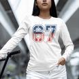 Number 67 USA Raglan Baseball Tee Unisex Long Sleeve T-Shirt Number 67 USA Raglan Baseball Tee Unisex Long Sleeve T-Shirt