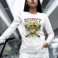 Respect The Drip Mardi Gras Baseball Ice Cream Boys Carnival Unisex Long Sleeve T-Shirt
