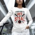 I Teach Kids To Hit And Steal Baseball Softball Coach Premium Tri-Blend Unisex Long Sleeve T-Shirt I Teach Kids To Hit And Steal Baseball Softball Coach Premium Tri-Blend Unisex Long Sleeve T-Shirt