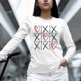 Tic Tac Toe Love Hearts Romantic Valentine Raglan Baseball Tee Unisex Long Sleeve T-Shirt Tic Tac Toe Love Hearts Romantic Valentine Raglan Baseball Tee Unisex Long Sleeve T-Shirt