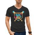 10 Years Old 10th Birthday Baseball Ice Cream Dripping Boys Men's V-Neck T-Shirt 10 Years Old 10th Birthday Baseball Ice Cream Dripping Boys Men's V-Neck T-Shirt