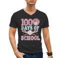100 Days Of School Baseball 100th Day Of School Girls Men's V-Neck T-Shirt 100 Days Of School Baseball 100th Day Of School Girls Men's V-Neck T-Shirt