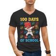 100 Days Of School Baseball Bat 100th Day Of School Boys Men's V-Neck T-Shirt