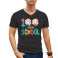 100 Days Of School Baseball Boys Kids Colorful 100th Day Men's V-Neck T-Shirt 100 Days Of School Baseball Boys Kids Colorful 100th Day Men's V-Neck T-Shirt
