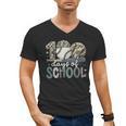100 Days Of School Baseball Camo Camo Cap Boy School Men's V-Neck T-Shirt