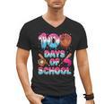 100 Days Of School Baseball Donut Dripping Teacher Boys Kids Men's V-Neck T-Shirt 100 Days Of School Baseball Donut Dripping Teacher Boys Kids Men's V-Neck T-Shirt