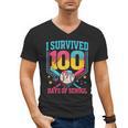 100 Days Of School Baseball Drip 100 Days Boy Girl Kids Men's V-Neck T-Shirt 100 Days Of School Baseball Drip 100 Days Boy Girl Kids Men's V-Neck T-Shirt