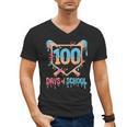 100 Days Of School Baseball Drip 100 Days Of School Men's V-Neck T-Shirt 100 Days Of School Baseball Drip 100 Days Of School Men's V-Neck T-Shirt