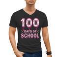 100 Days Of School Baseball Ice Cream Drip 100th Day Boys Men's V-Neck T-Shirt 100 Days Of School Baseball Ice Cream Drip 100th Day Boys Men's V-Neck T-Shirt
