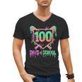 100 Days Of School Baseball Ice Cream Drip 100th Day Player Men's V-Neck T-Shirt 100 Days Of School Baseball Ice Cream Drip 100th Day Player Men's V-Neck T-Shirt