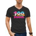 100 Days Of School Baseball Ice Cream Drip For Teacher Kid Men's V-Neck T-Shirt 100 Days Of School Baseball Ice Cream Drip For Teacher Kid Men's V-Neck T-Shirt