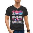 100 Days Of School Baseball Lover Donut Drip Boy Girl Men's V-Neck T-Shirt