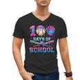100 Days Of School Baseball Sports Drip Graphic Men's V-Neck T-Shirt