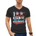 100 Days Of School Boys Baseball Drip 100th Day Dabbing Ball Men's V-Neck T-Shirt 100 Days Of School Boys Baseball Drip 100th Day Dabbing Ball Men's V-Neck T-Shirt