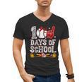 100 Days Of School Cute Bow Baseball Boy Girl Teacher Men's V-Neck T-Shirt