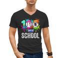 100 Days Of School Dripping Baseball Boys Kids Teacher Men's V-Neck T-Shirt