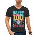 100 Days Of School Kids Baseball Drip 100th Day Of School Men's V-Neck T-Shirt 100 Days Of School Kids Baseball Drip 100th Day Of School Men's V-Neck T-Shirt