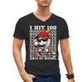 100 Days Of School Retro Baseball Sport For Boys Teachers Men's V-Neck T-Shirt 100 Days Of School Retro Baseball Sport For Boys Teachers Men's V-Neck T-Shirt
