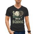 100 Days Of School Teacher Camo Baseball Boys Toddler Kids Men's V-Neck T-Shirt
