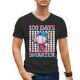 100 Days Smarter Baseball Drip Boys 100 Days Of School Kids Men's V-Neck T-Shirt 100 Days Smarter Baseball Drip Boys 100 Days Of School Kids Men's V-Neck T-Shirt