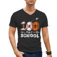 100th Day Of School Basketball Baseball Football Kids Boys Men's V-Neck T-Shirt 100th Day Of School Basketball Baseball Football Kids Boys Men's V-Neck T-Shirt