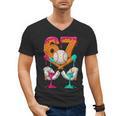 6 7 Ice Cream Drip Baseball Number 67 Player Boy Girl Kids Men's V-Neck T-Shirt
