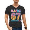 6 7 Mason Baseball Drip Number 67 Player Or 67th Birthday Men's V-Neck T-Shirt 6 7 Mason Baseball Drip Number 67 Player Or 67th Birthday Men's V-Neck T-Shirt
