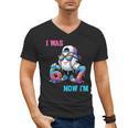I Was 6 Now I'm 7 Baseball Birthday Drip Ice Cream Boy Men's V-Neck T-Shirt