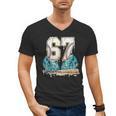 67 Baseball Drip Boys Youth Kids 6-7 Ice Cream Dripping 6 7 Men's V-Neck T-Shirt