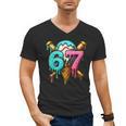 67 Baseball Ice Cream Drip Kids Men's V-Neck T-Shirt 67 Baseball Ice Cream Drip Kids Men's V-Neck T-Shirt
