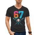 67 Baseball Meme Cool Drip Number 67 Player Or 67th Birthday Men's V-Neck T-Shirt 67 Baseball Meme Cool Drip Number 67 Player Or 67th Birthday Men's V-Neck T-Shirt