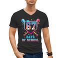 67 Days Of School 67th Day Baseball Meme Men Boys Kids Men's V-Neck T-Shirt